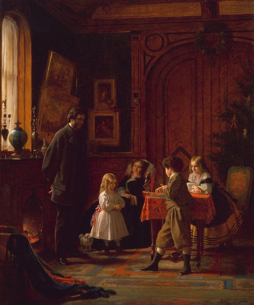 Christmas-Time, The Blodgett Family - by Eastman Johnson