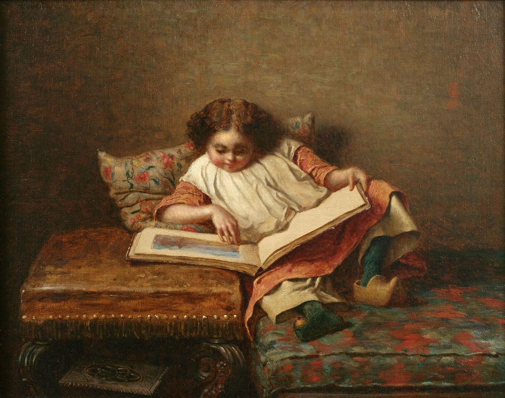 The Art Lover - by Eastman Johnson