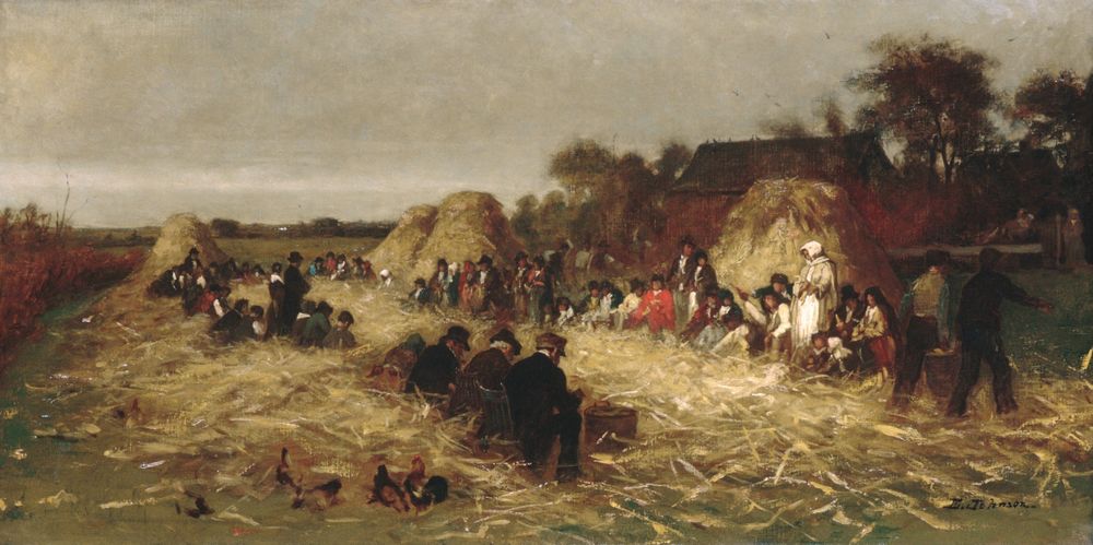 Corn Husking at Nantucket - by Eastman Johnson