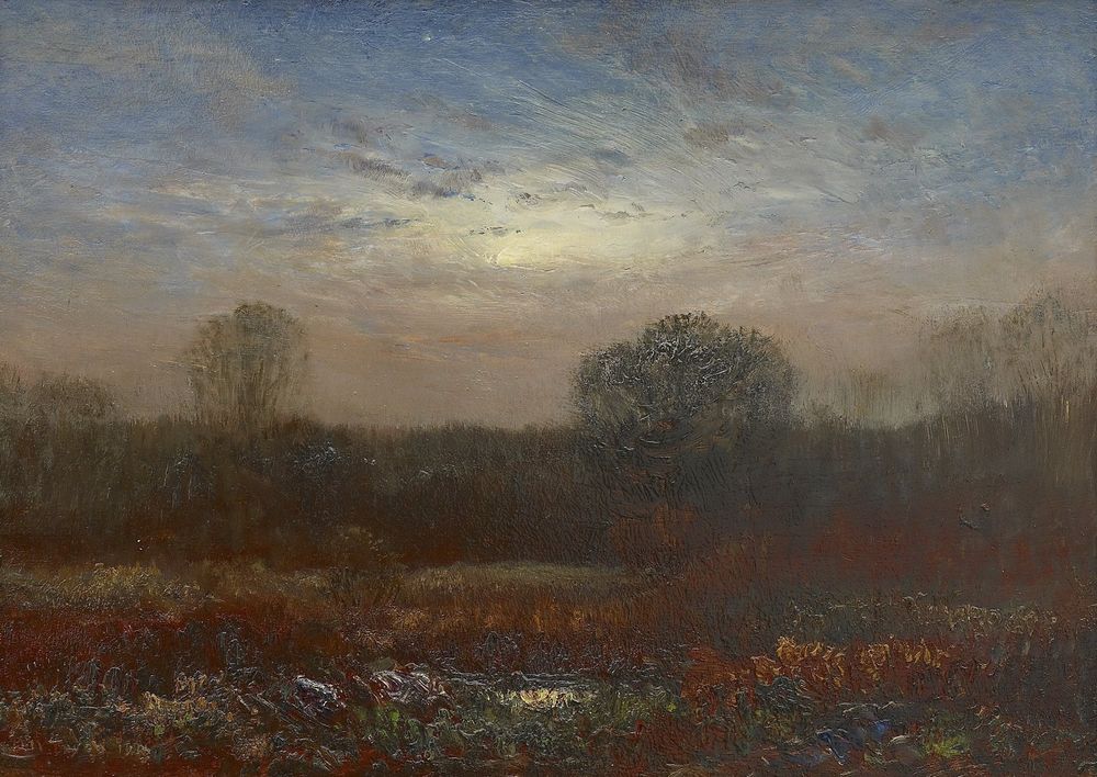 Autumn Night - by Dwight William Tryon