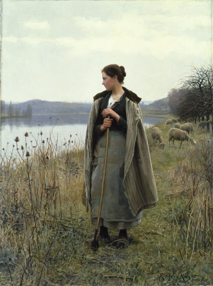 The Shepherdess of Rolleboise - by Daniel Ridgway Knight