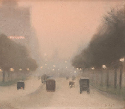 Evening, St Kilda Road - by Clarice Beckett