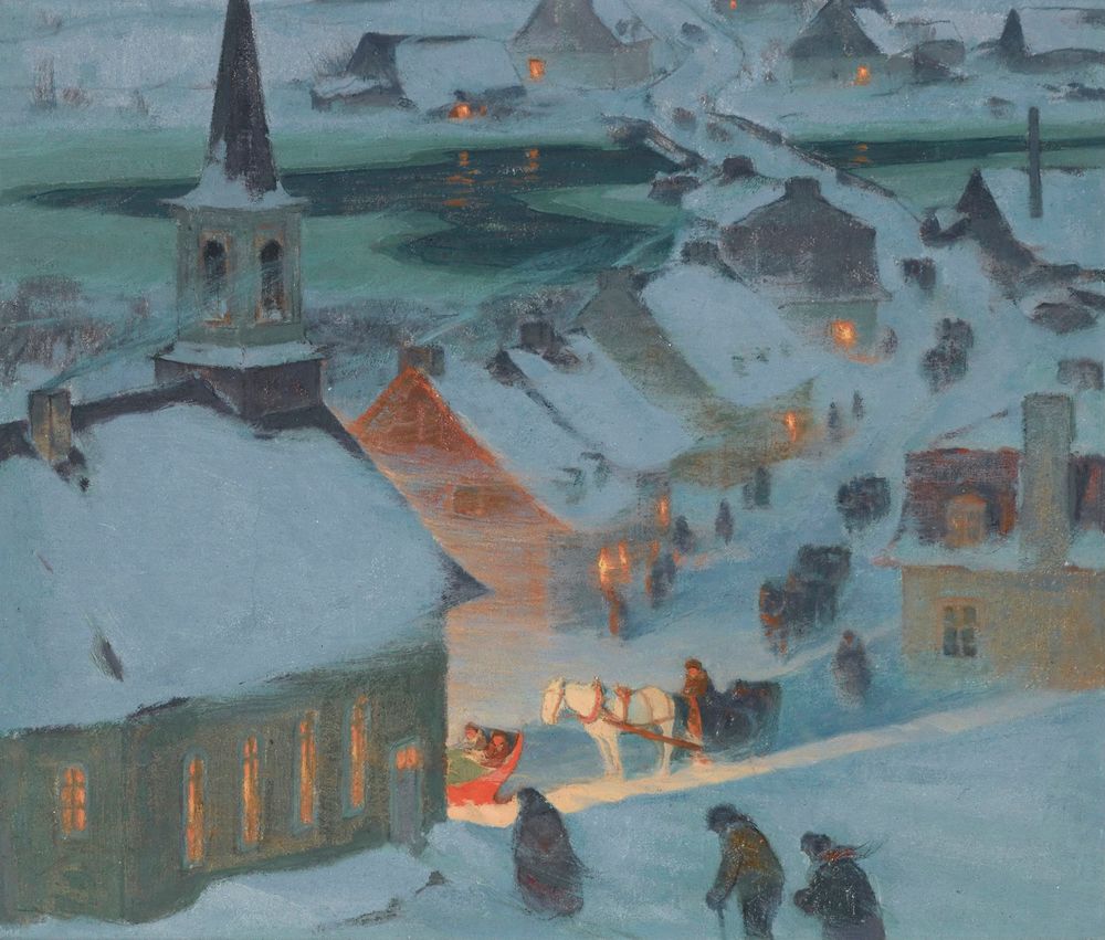 Christmas Mass - by Clarence Gagnon