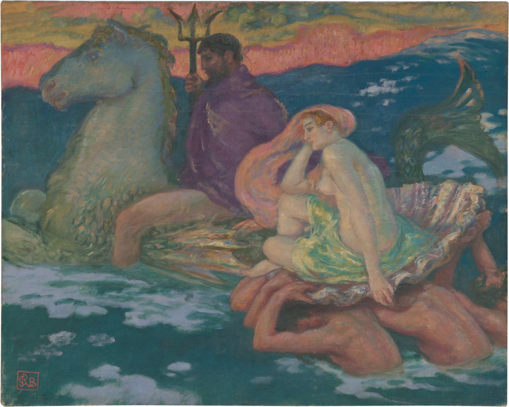 Poseidon and Amphitrite - by Rupert Bunny