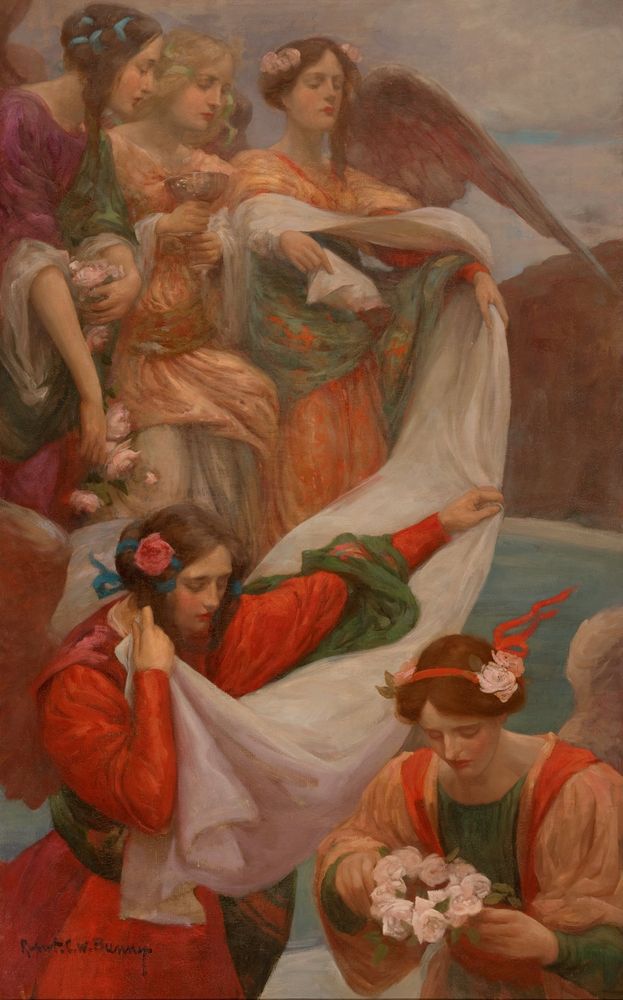 Angels Descending - by Rupert Bunny