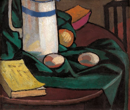 Still life: jug and eggs - by Roger Fry