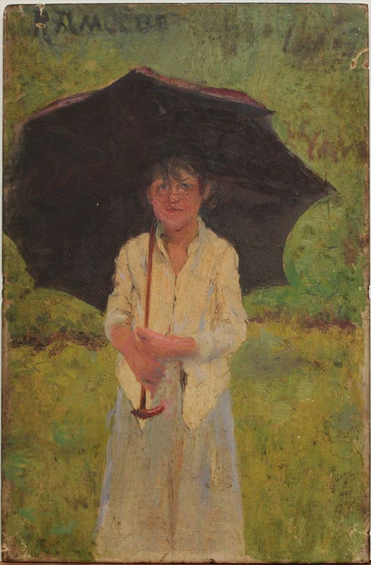 Menina com guarda-chuva - by Rodolfo Amoedo