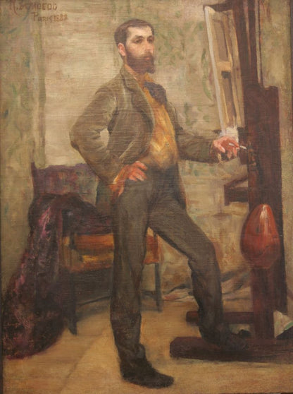 Retrato do pintor Décio Vilares - by Rodolfo Amoedo