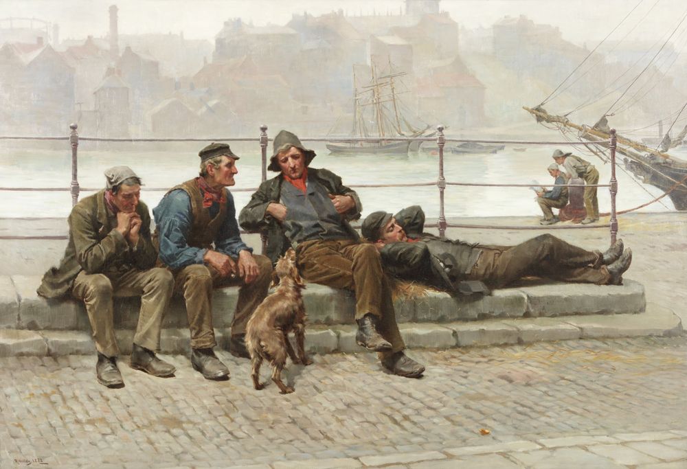 Out of Work or Nothing Doing - by Ralph Hedley