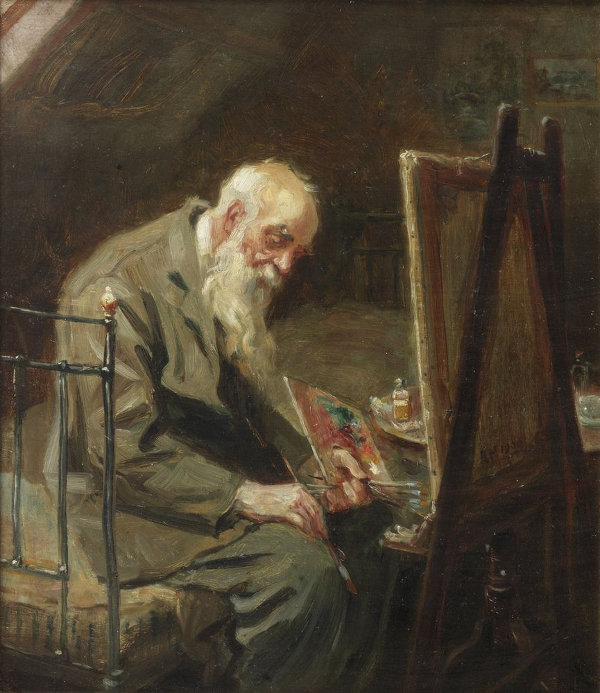 Ars Longa, Vita Brevis or The Artist - by Ralph Hedley