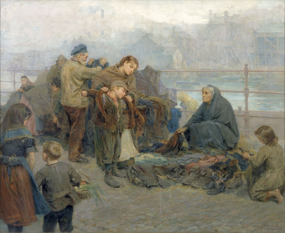 Paddy's Clothes Market, Sandgate - by Ralph Hedley