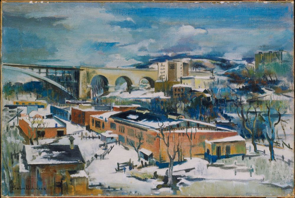 Winter, Harlem River - by Preston Dickinson