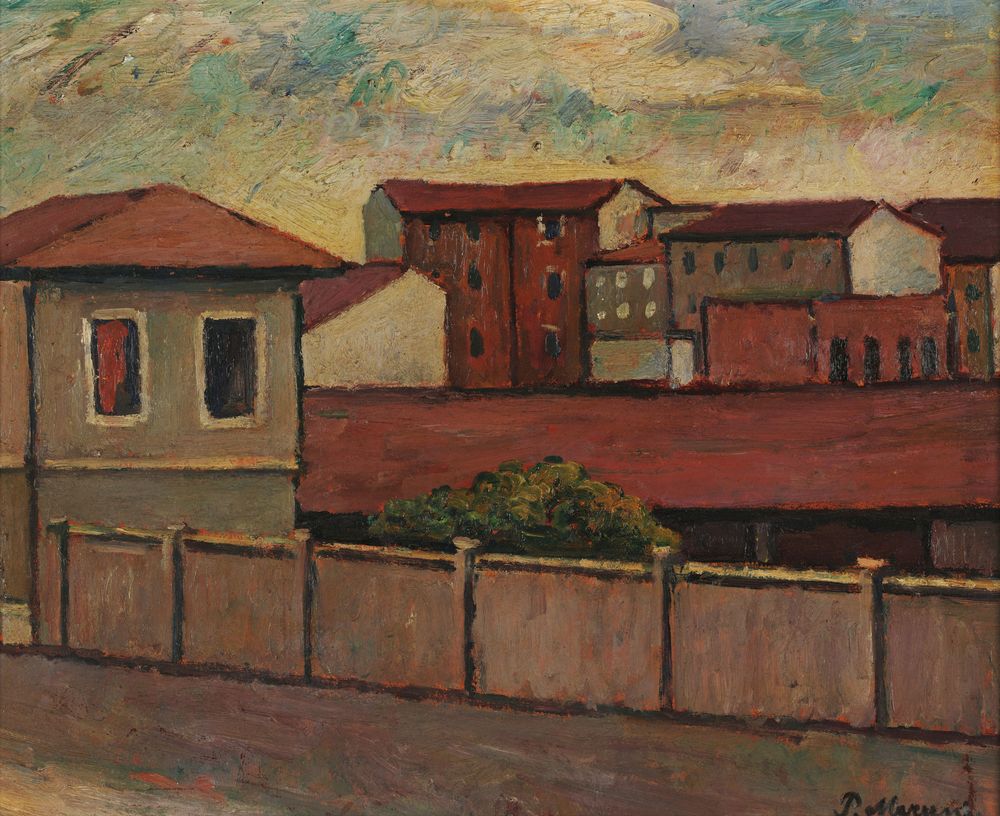 Paesaggio urbano - by Piero Marussig