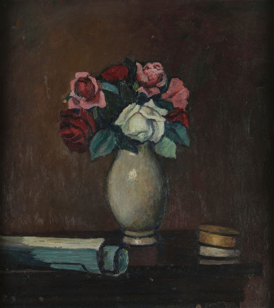 Vaso di rose - by Piero Marussig