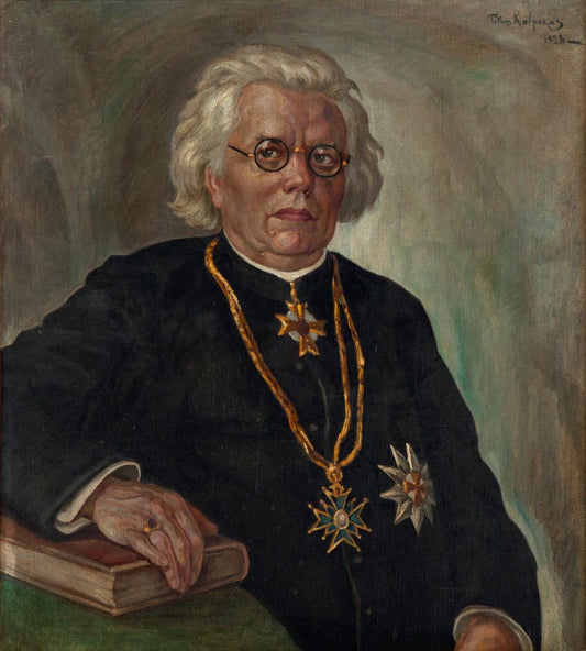 Portrait of Kan. K. Prapuolenis - by Petras Kalpokas