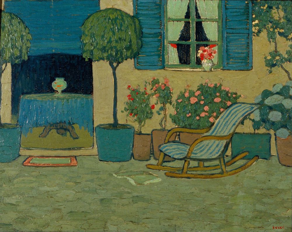 Garden with Rocking Chair - by Pere Torné Esquius