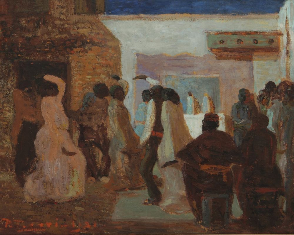 Candombe o Candombe bajo la luna - by Pedro Figari