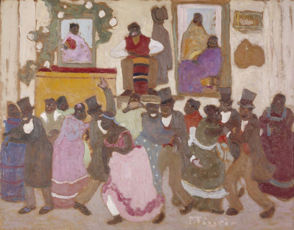 Dancing People: (Candombe) (Personas bailando: [Candombe]) - by Pedro Figari