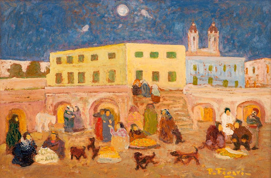 El patio - by Pedro Figari