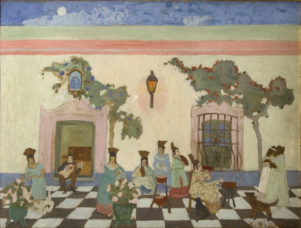 In the patio - by Pedro Figari