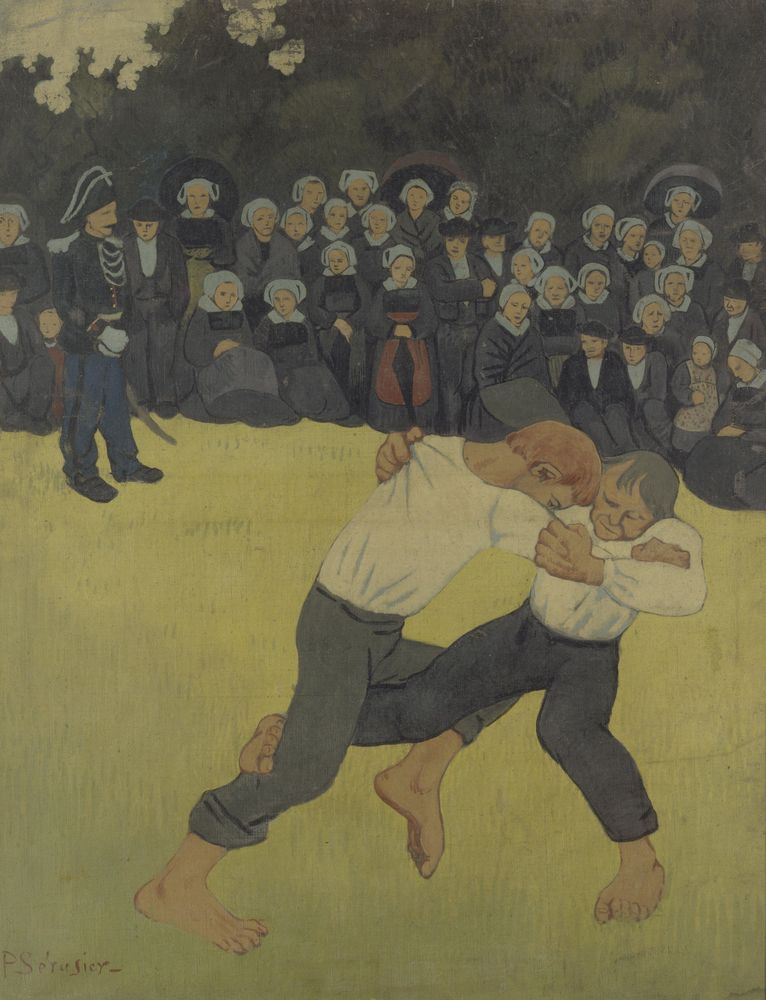 Breton Wrestling - by Paul Sérusier