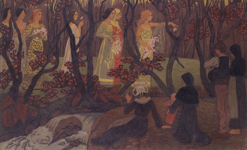 Vision near the Torrent or Rendezvous of Fairies - by Paul Sérusier