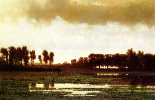 Hunter in a Polder Landscape - by Paul Gabriël