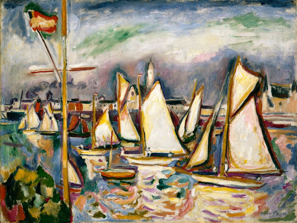 The Regatta at Antwerp - by Othon Friesz