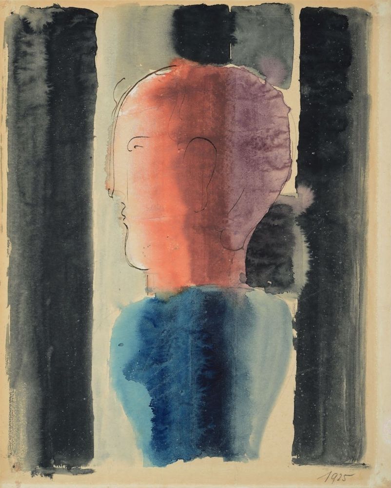 Profile to the left in strips - by Oskar Schlemmer