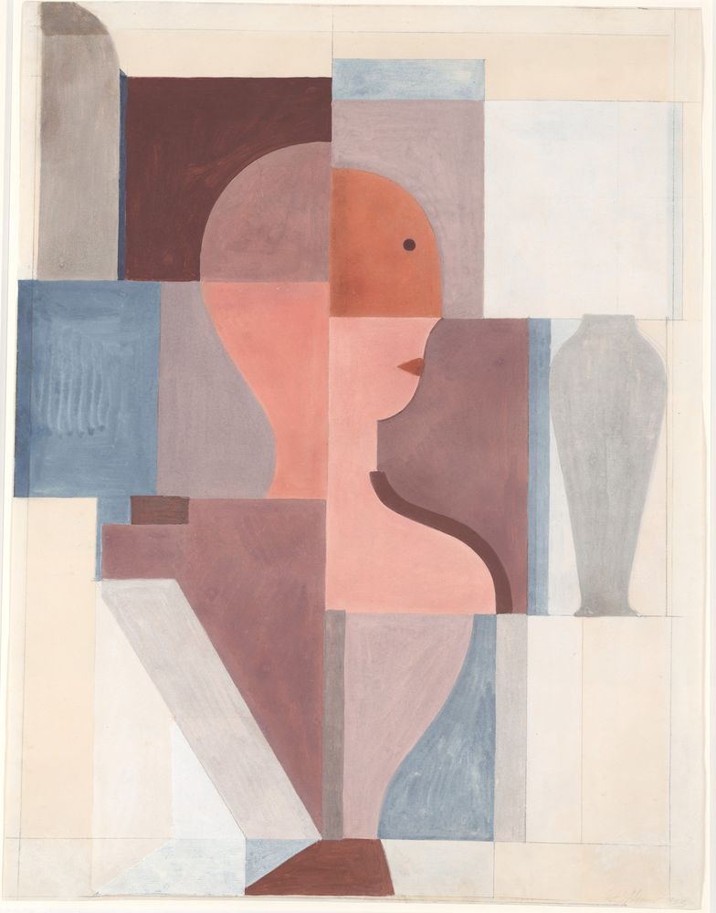 Split half figure to the right - by Oskar Schlemmer