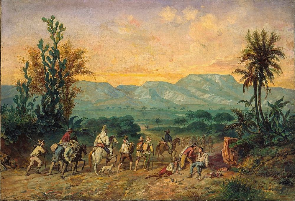 Bandeirantes à Caminho das Minas - by Oscar Pereira da Silva