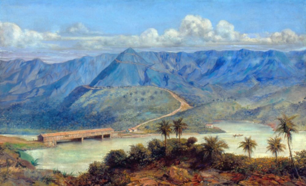 Ponte Coberta de Cubatão, 1850 - by Oscar Pereira da Silva