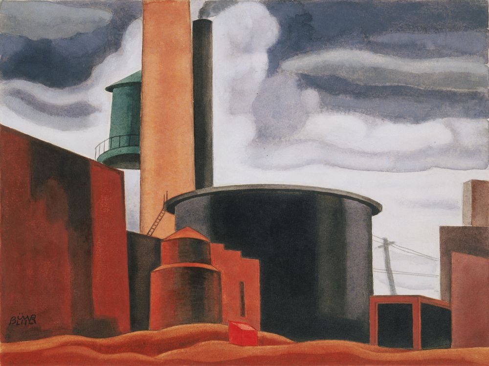 Somber and Hard - by Oscar Florianus Bluemner