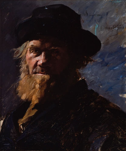 Portrait study of an old man. Skagen - by Oscar Björck