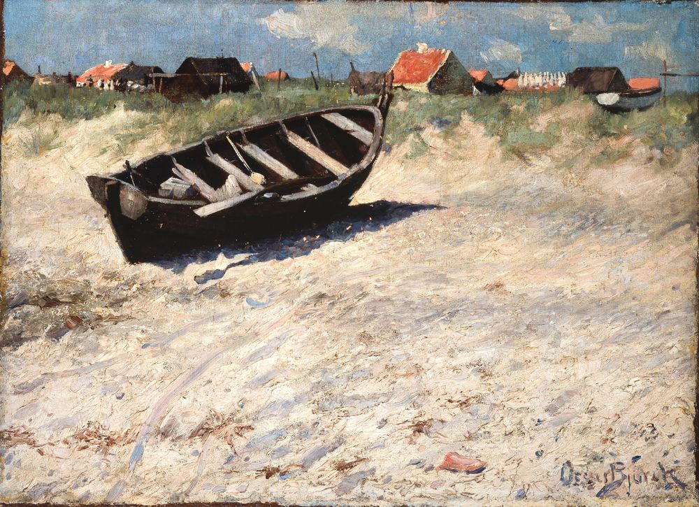 Boat at Skagen's South Beach - by Oscar Björck