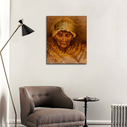 Head of an Old Woman - by Natan Spigel