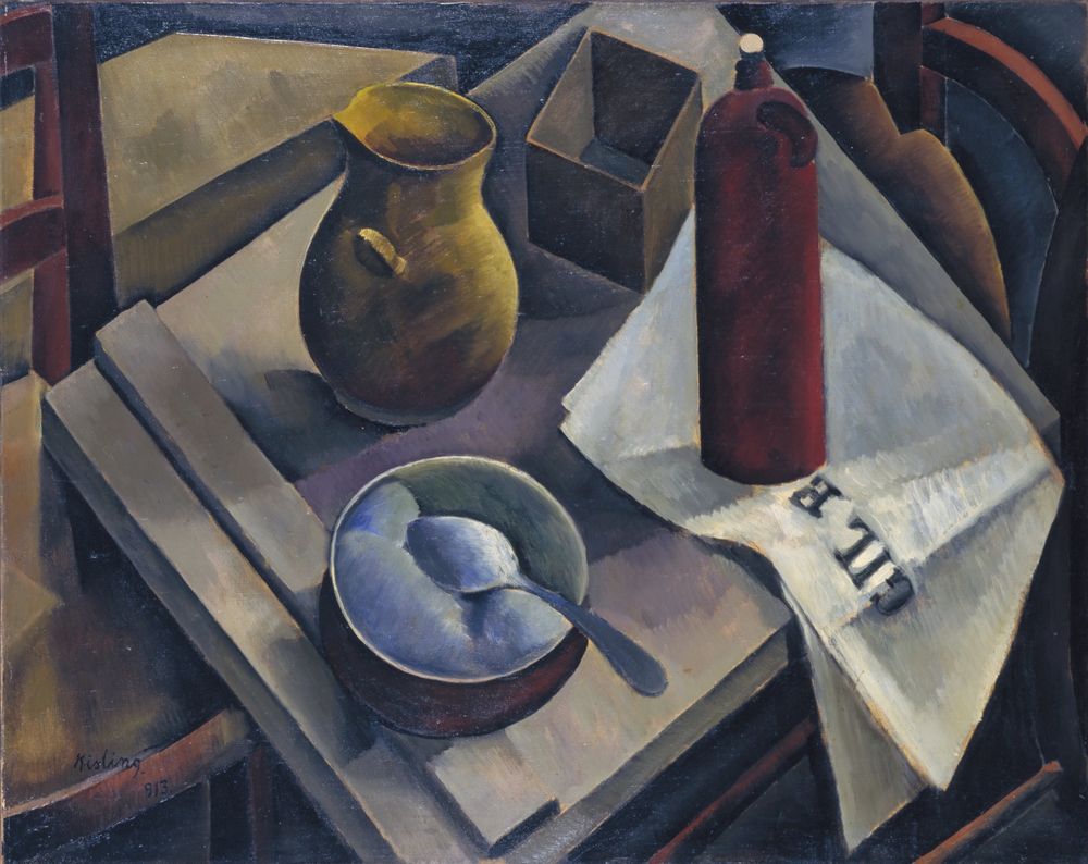 Still Life with News Paper [Nature Morte au Journal] - by Moïse Kisling