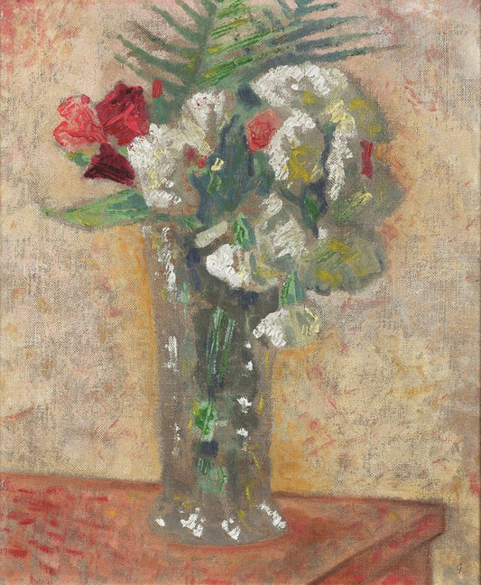 Carnations in Vase - by Mikuláš Galanda