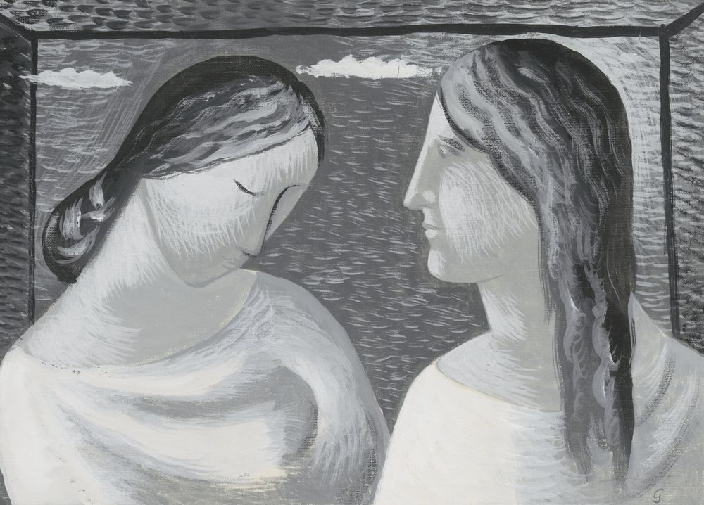 Two Women. Conversation - by Mikuláš Galanda