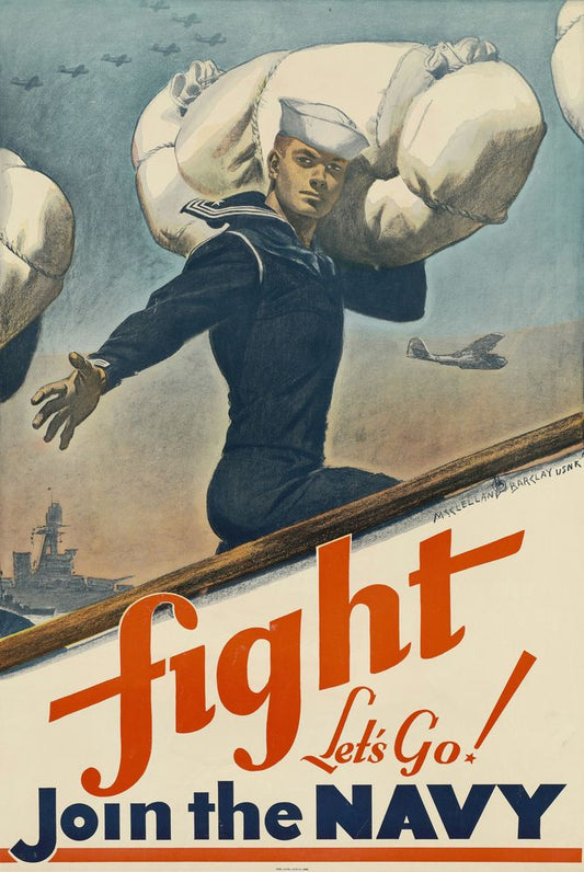 Fight Let's Go! Join the Navy - by McClelland Barclay