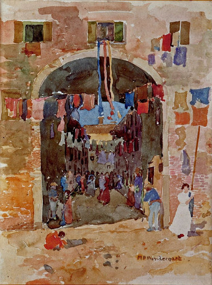 Riva Degli Schiavoni; Castello - by Maurice Prendergast