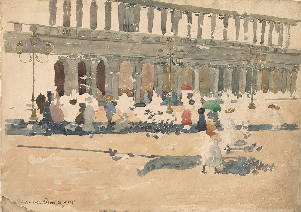 Caffè Florian in Venice - by Maurice Prendergast