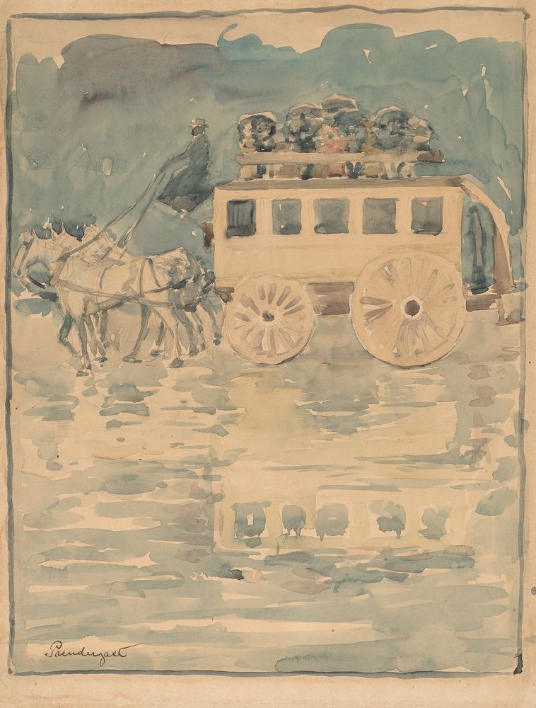 Parisian Omnibus - by Maurice Prendergast