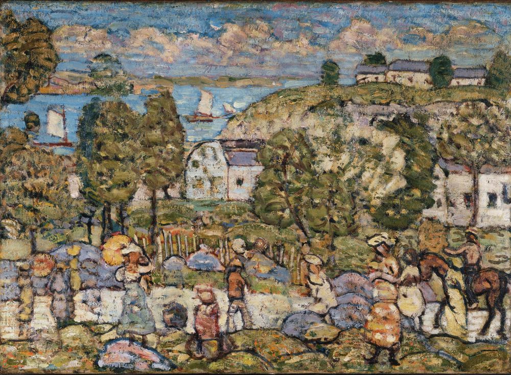 Landscape Near Nahant - by Maurice Prendergast