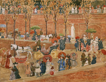 Pincian Hill, Rome - by Maurice Prendergast