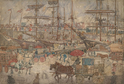 Docks, East Boston - by Maurice Prendergast