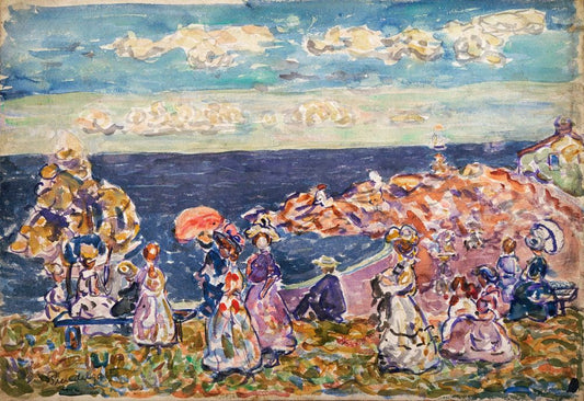 On the Beach - by Maurice Prendergast