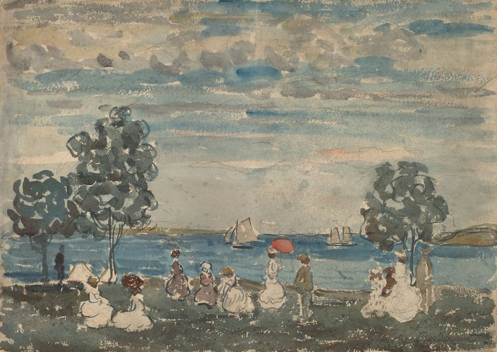 Figures on a Beach - by Maurice Prendergast