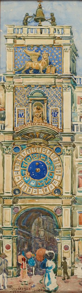 Clock Tower, Saint Mark’s Square, Venice - by Maurice Prendergast