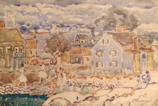 Glimpse of the Harbor, Gloucester - by Maurice Prendergast